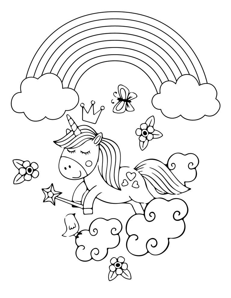 15 Free Printable Unicorn Coloring Pages 9878