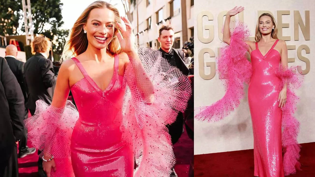 2024 Golden Globes: Margot Robbie Channels 1977 Superstar Barbie As She ...