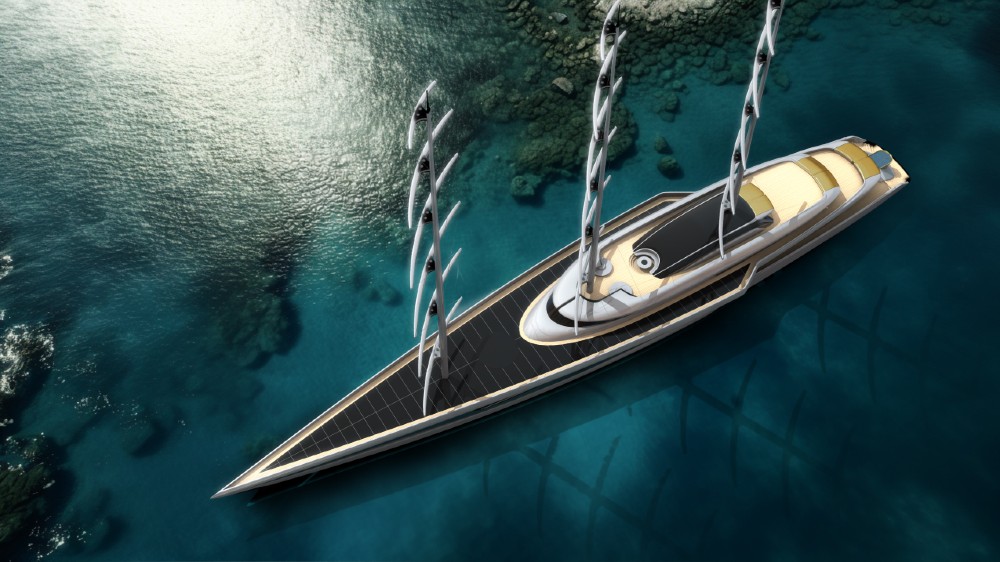 <p>The 403.5-foot Shard penned by British studio <a href="https://robbreport.com/motors/marine/xwing-startfights-electric-boat-star-wars-day-1234677811/">ThirtyC</a> takes its name from the numerous glass elements that adorn its exterior. Large panes of glass are strategically placed to provide panoramic views from multiple areas, while floor-to-ceiling windows in the lounge and dining areas allow natural light to fill the interior and create a connection with the surrounding seascape. The yacht is fitted with solar panels to reduce its environmental impact and ensure a quieter cruising experience. Alongside a spa, wellness center, gym, and cinema, there is a sundeck Jacuzzi and a dedicated beach club where guests can enjoy the yacht’s range of water toys.</p>