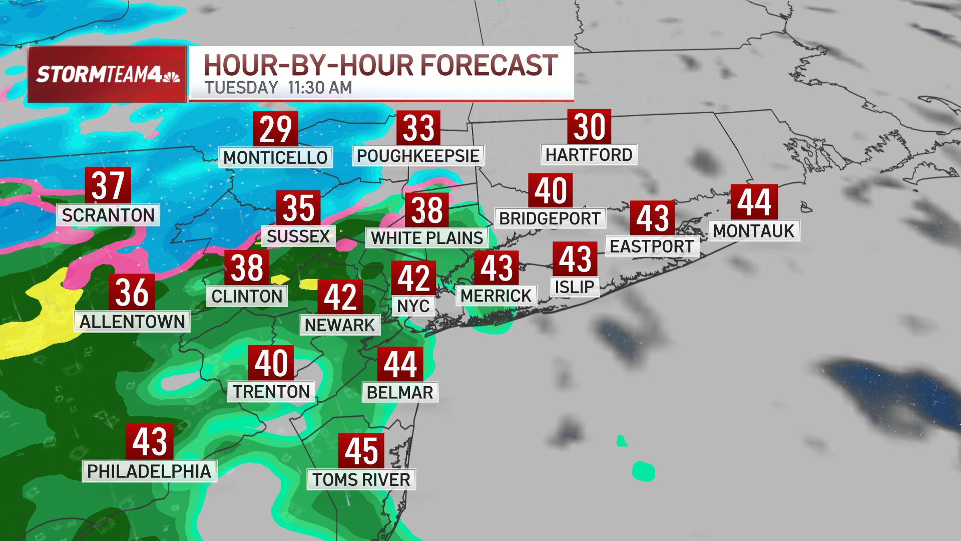 Hour-by-hour Forecast: Tracking Tuesday's Rain Storm