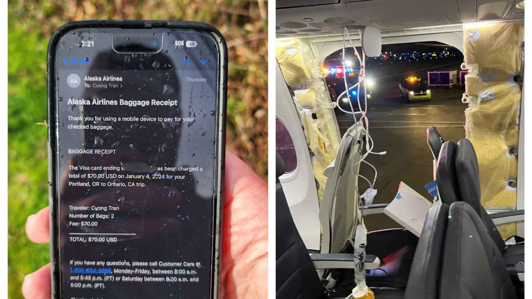 un iphone sobrevive a la caída desde el avión que perdió la puerta: ni un rasguño en la pantalla