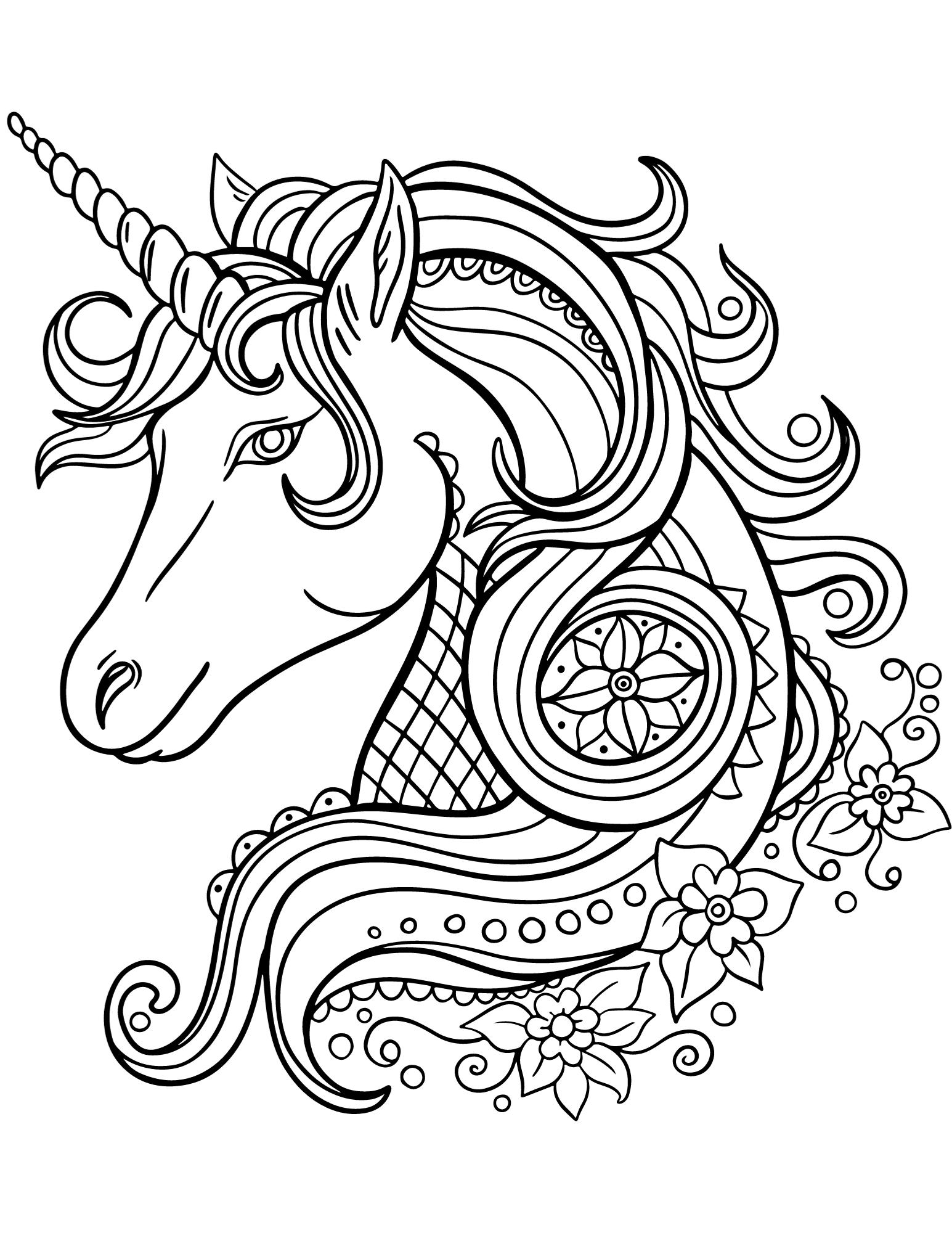 15 Free Printable Unicorn Coloring Pages