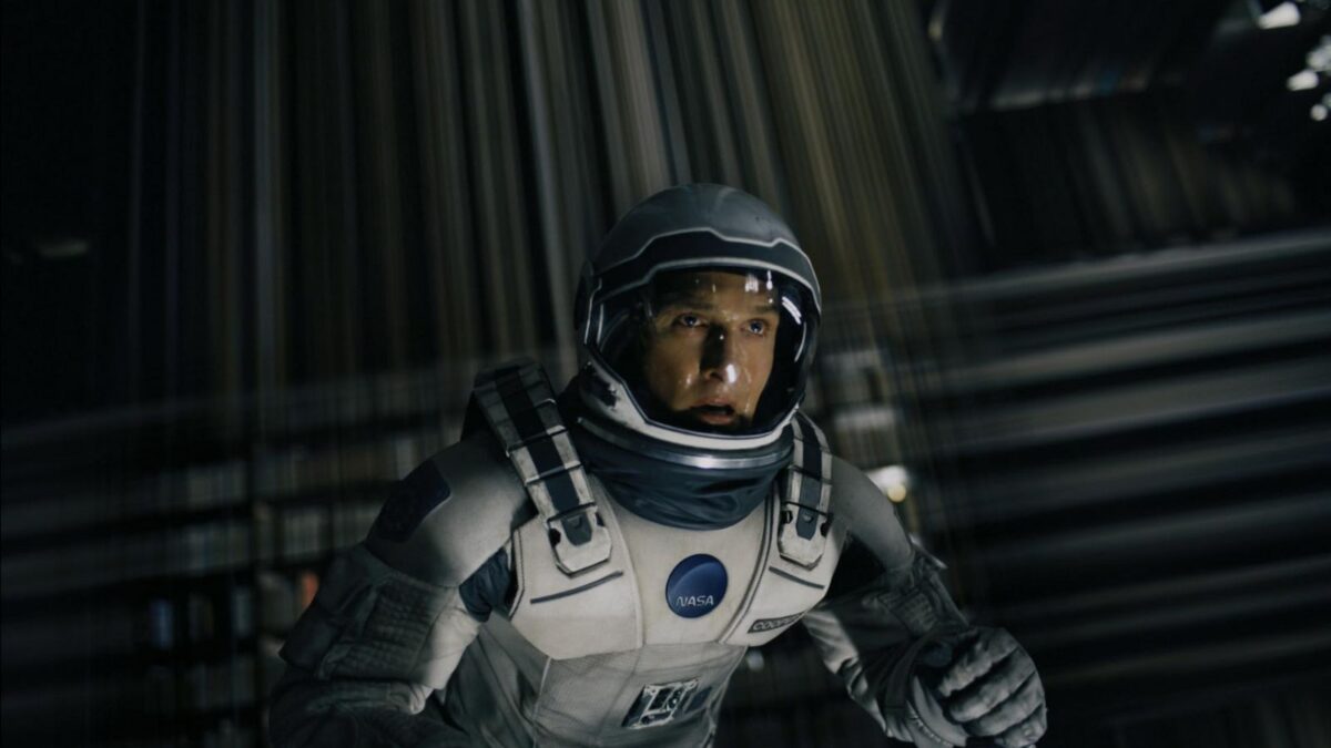 <p>“Interstellar,” a 2014 science fiction epic directed by Christopher Nolan, explores the journey of a group of astronauts who travel through a wormhole near Saturn in search of a new habitable planet for humanity, as Earth is ravaged by environmental catastrophes. The film delves into complex themes such as love, sacrifice, and the bounds of human knowledge, blending emotional depth with scientific theories of relativity and black holes, and is noted for its stunning visuals and philosophical depth.</p>