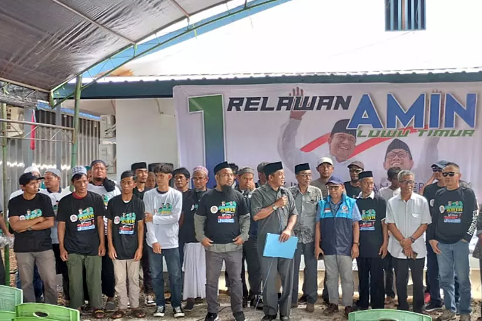 Ratusan Relawan Nytakan Siap Menangkan AMIN Di Lutim