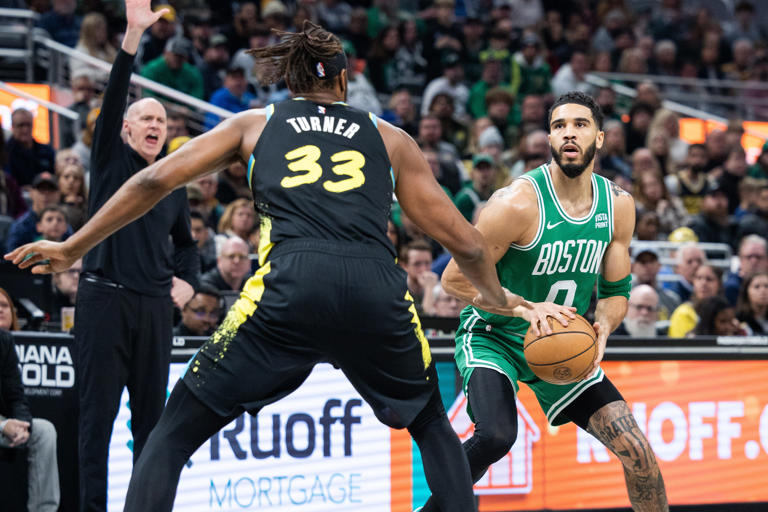 Jayson Tatum, Jaylen Brown lead Celtics over short-handed Pacers