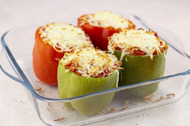 Ground Turkey Stuffed Bell Peppers