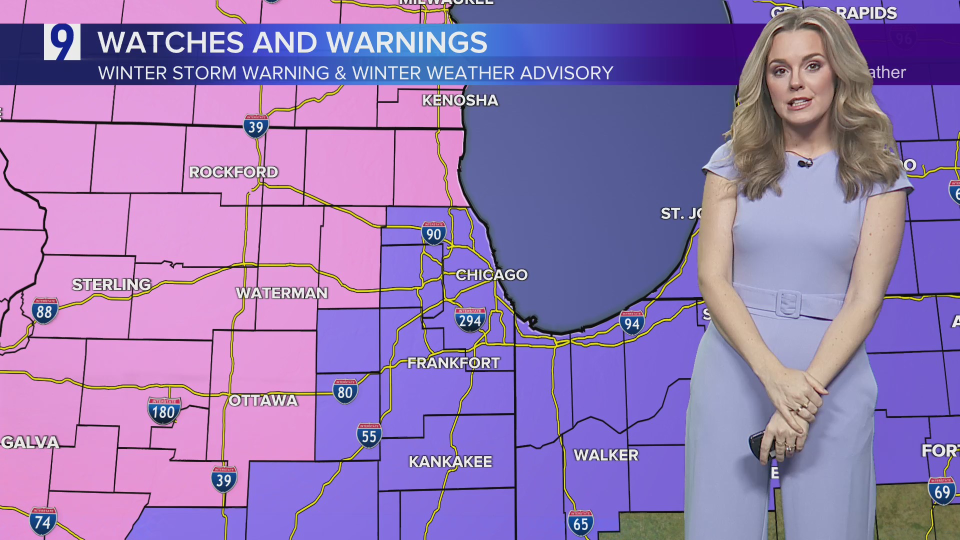 Winter Storm Moves Into Chicago Area; Warnings And Advisories In Effect