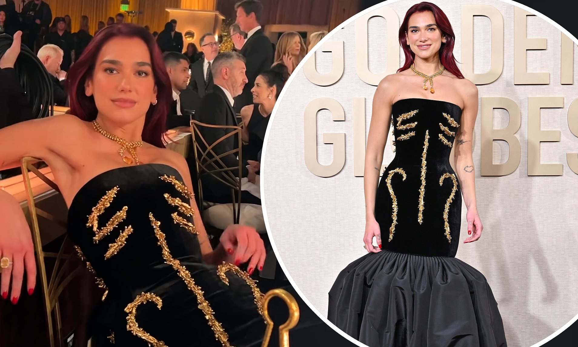 Dua Lipa Shares Clip Of Her Being Told To Sit During Golden Globes