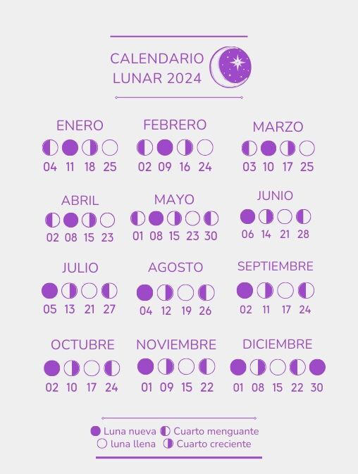 Calendario lunar 2024 ¡No te pierdas ninguna luna llena!
