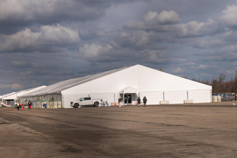 Nearly 2,000 migrants moved from Floyd Bennett Field for safety amid ...