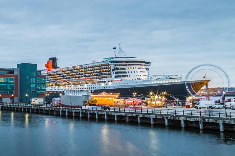 Crusie ships Liverpool 2024 Queen Mary 2 and Disney Dream among huge