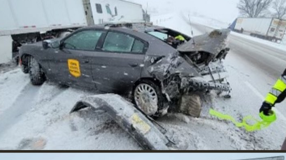 Iowa State Patrol Trooper Cruiser Hit On I-80 Tuesday