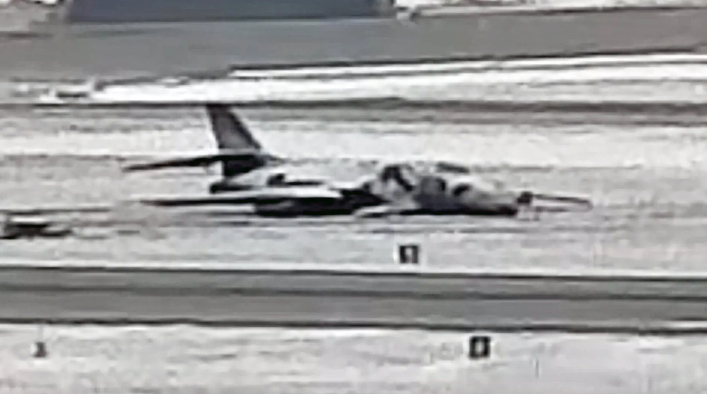 Crashed B-1B Bomber Seen In Satellite Image