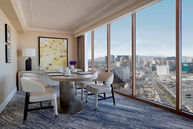 this iconic las vegas hotel remodeled all 424 guest rooms — including its 3,400-square-foot penthouse