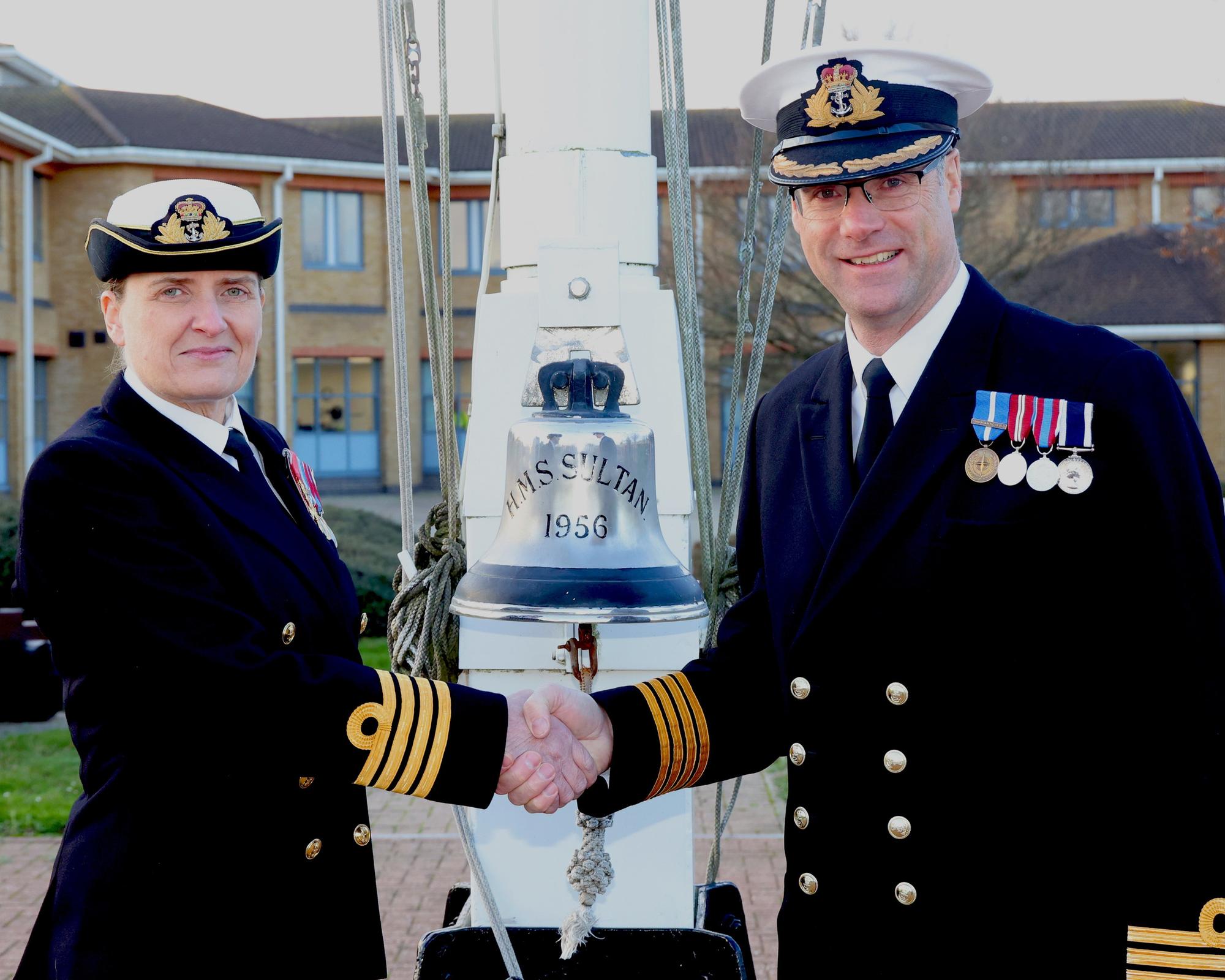 Royal Navy: HMS Sultan In Gosport Welcomes New Commanding Officer As He ...