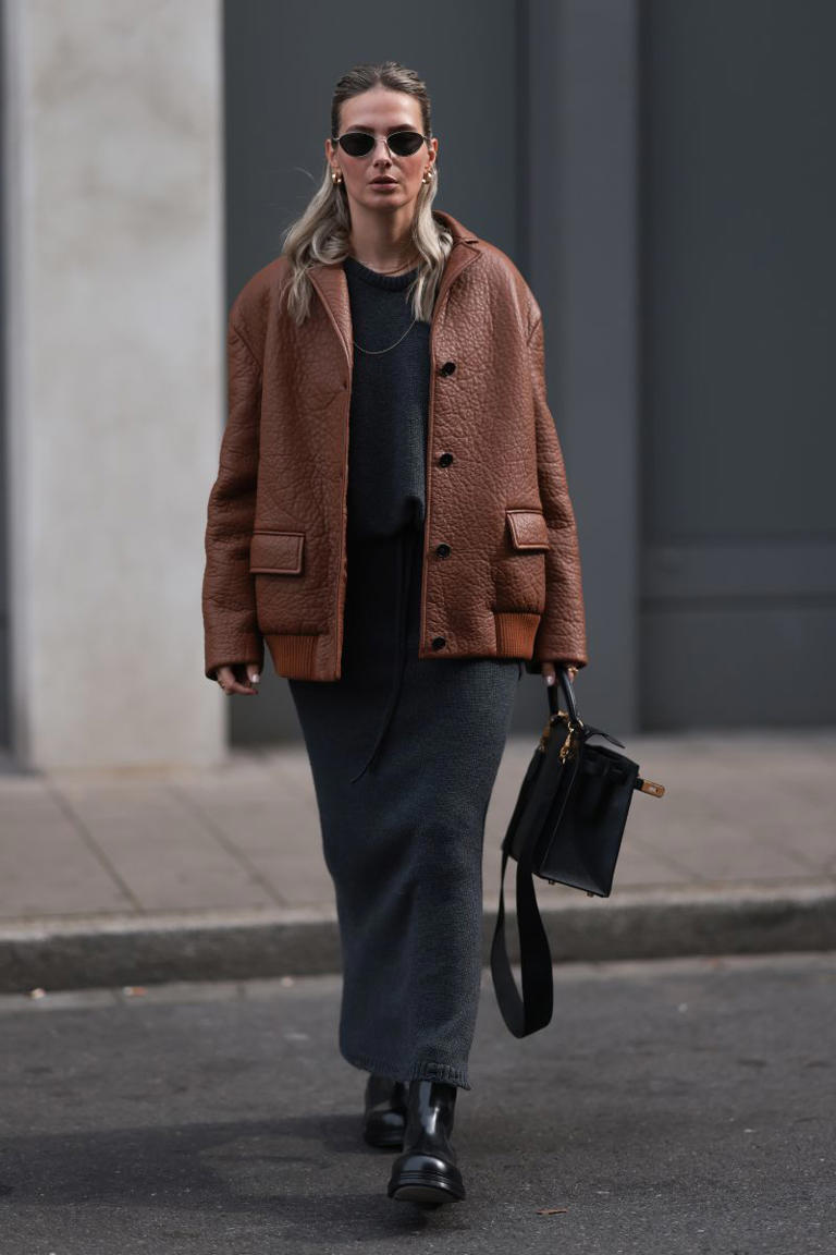 32 ways to style a leather jacket whether you’re heading to the office ...