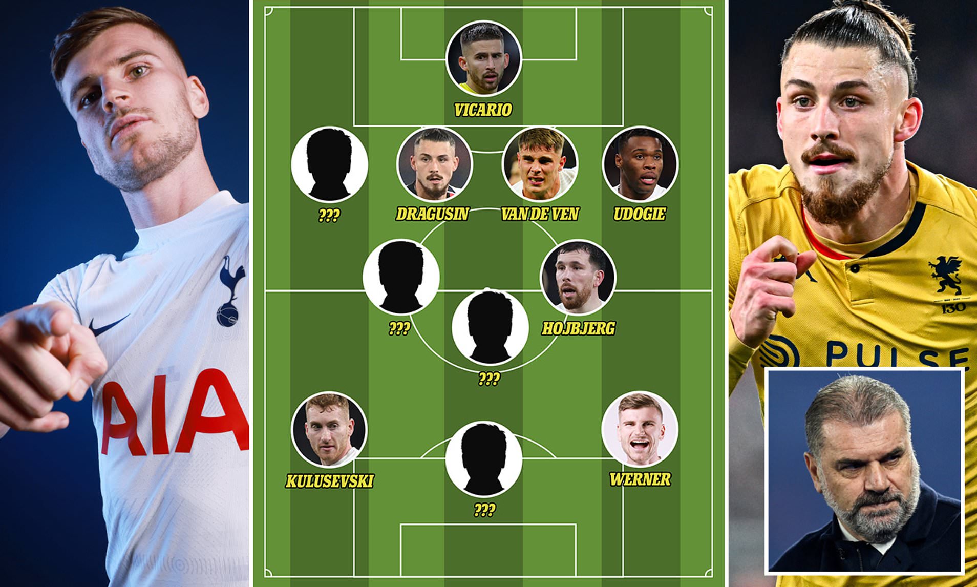 How Could Tottenham Line Up Against Man United Amid Key Absences?