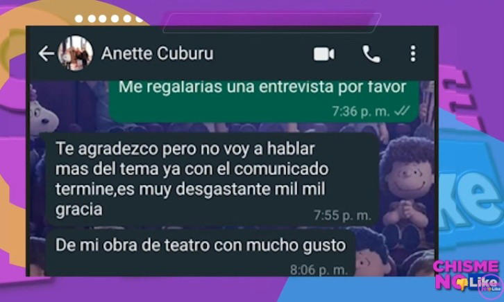 "Chisme no like" dio a conocer que Anette Cuburu demandó a Andrea Legarreta.