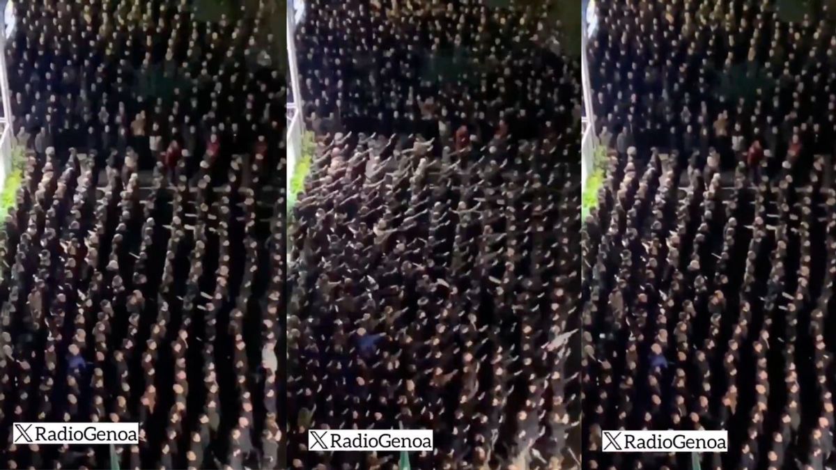 Fact Check 2024 Video Shows Hundreds Performing Fascist Salute In Rome   AA1mLnD0.img