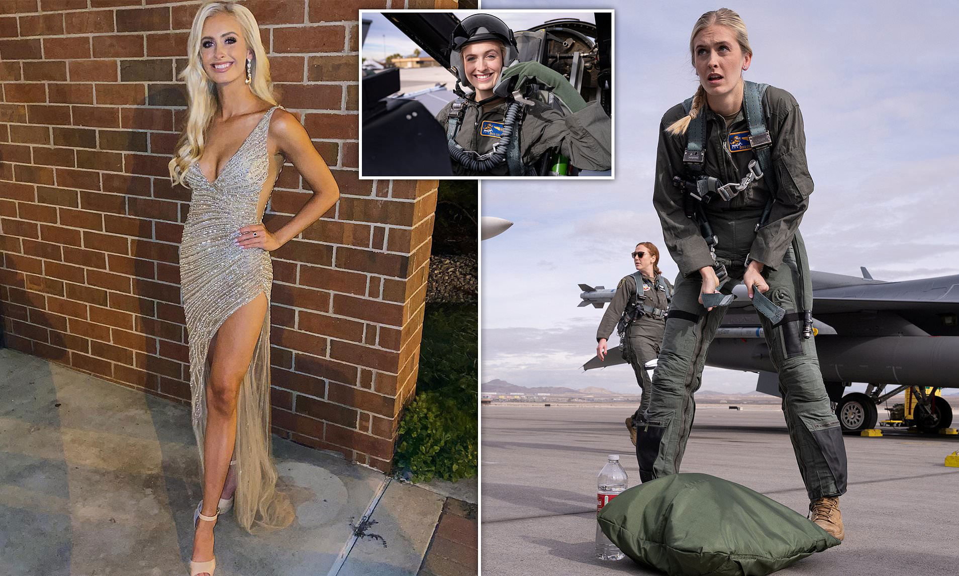 US air force fighter pilot, 22, training to be a Top Gun is also vying ...