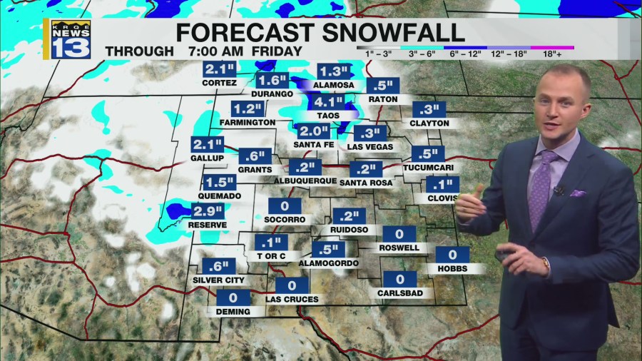 A Winter Storm Brings Snow And Strong Winds Thursday