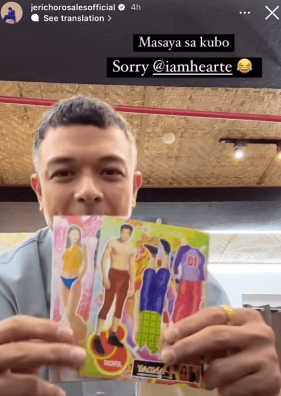 Look Jericho Rosales Finds Old Paper Dolls Of Him And Heart Evangelista 6230