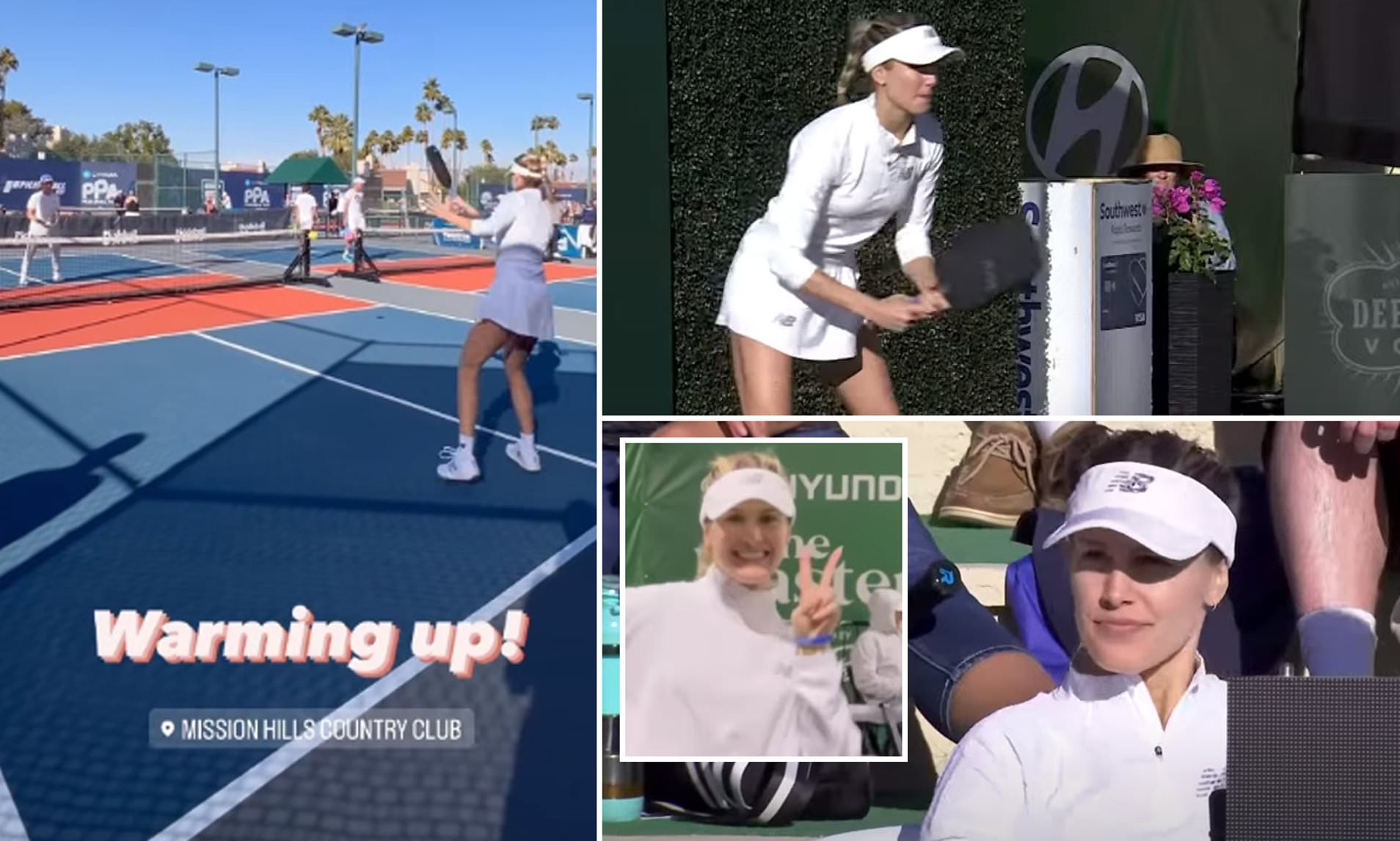 Eugenie Bouchard Plays Her FIRST Professional Pickleball Match