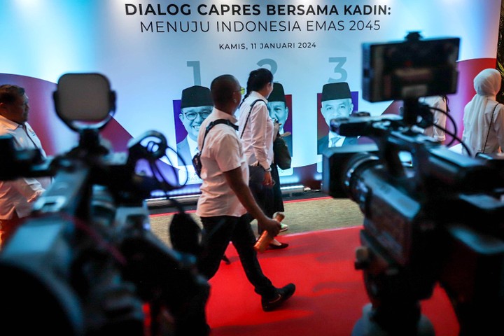 foto: acara dialog capres bersama kadin tertutup untuk diliput media