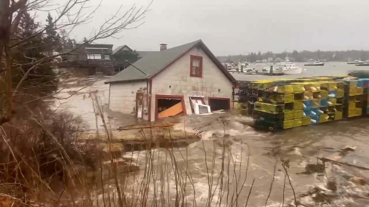 State Of Emergency Issued For Coastal Maine Following Immense Flooding