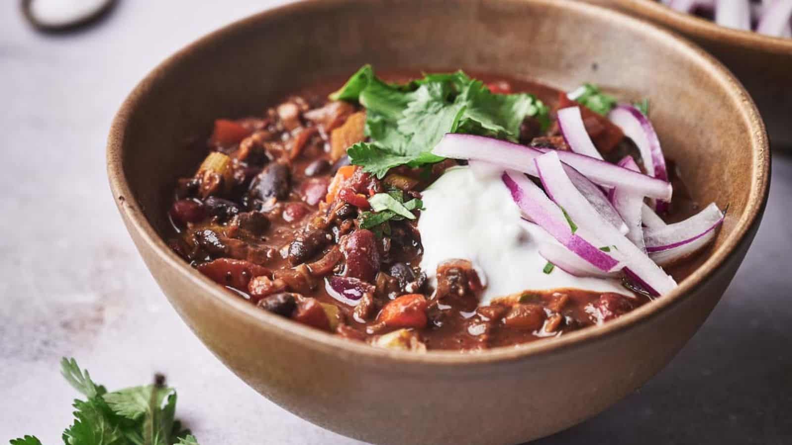 <p>Face Thursday head-on with a piping hot bowl of our Epic Bean Chili. There is nothing quite like the comforting embrace of a hearty chili to make you feel at home. As you enjoy each spoonful, feel the anticipation of Friday build-up. It’s a dish that resonates with the joyful atmosphere of an approaching weekend.<br><strong>Get the Recipe: </strong><a href="https://www.splashoftaste.com/tasty-vegetarian-chilli/?utm_source=msn&utm_medium=page&utm_campaign=msn">Epic Bean Chili</a></p>