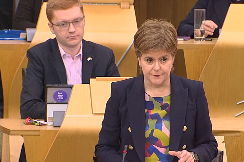 nicola sturgeon asks first question at fmqs since resigning as snp leader