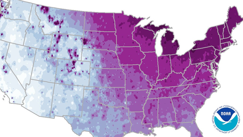 Map Shows When The Average Coldest Time Of Year Is In Your Area