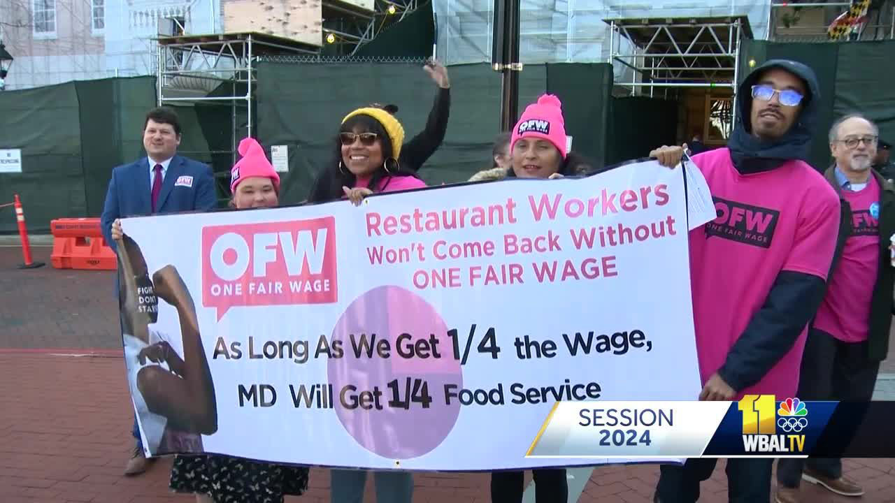Tipped workers call for 15 minimum wage in Maryland