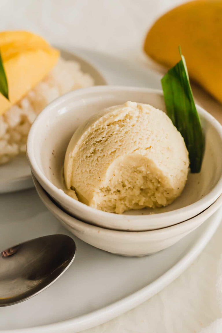 Mango Sticky Rice Ice Cream