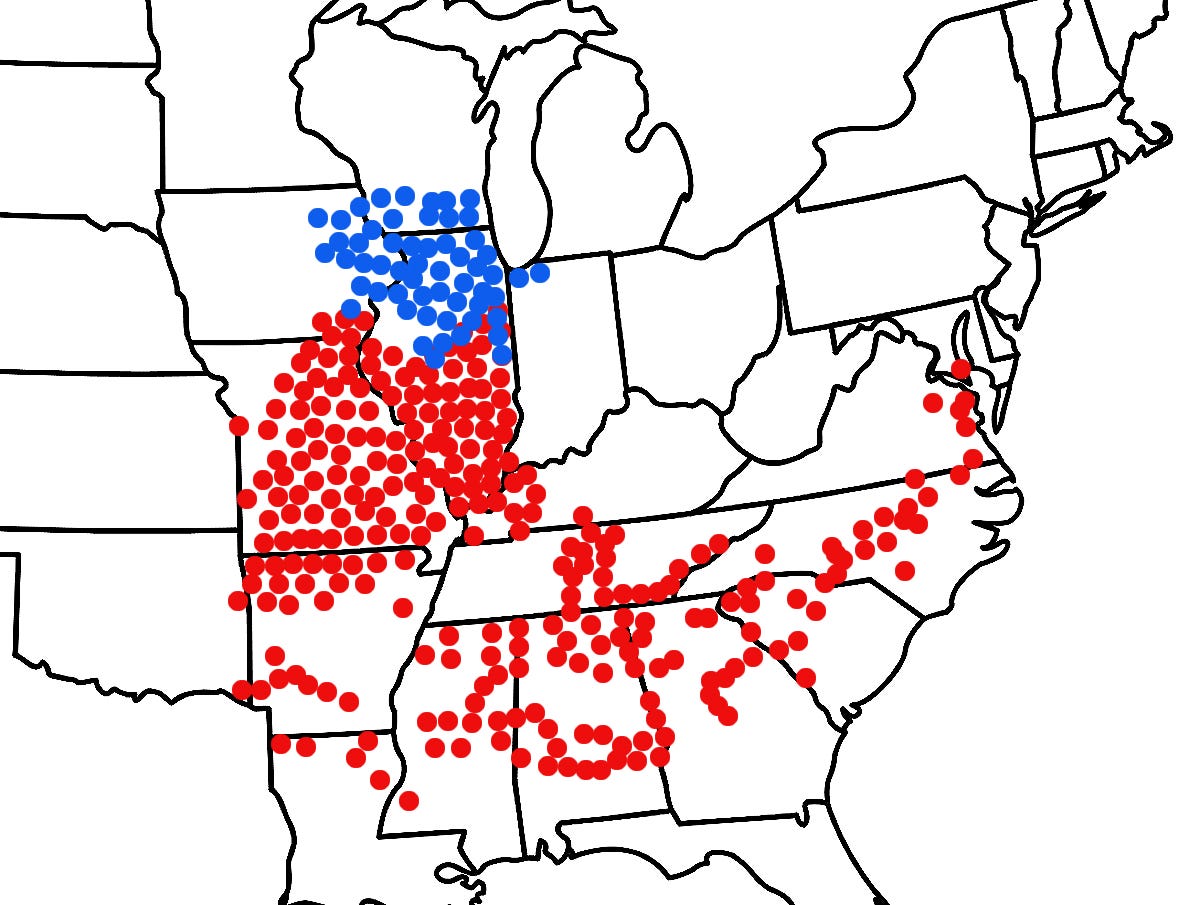 Illinois Cicada Brood Map 2024 Shane Darlleen   AA1mQ8iA.img