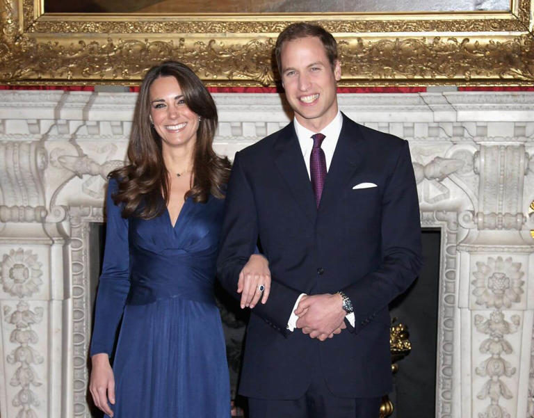 Prince William and Kate Middleton pose together for photographs after the Palace announced their engagement | Chris Jackson/Getty Images