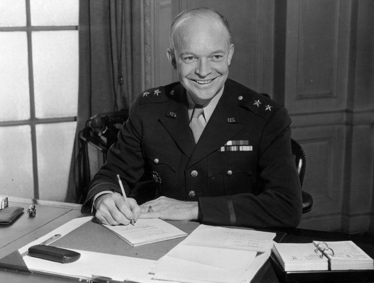 <p>Unlike the other men on this list, <a href="https://www.warhistoryonline.com/world-war-ii/dwight-eisenhower-d-day-speech.html" rel="noopener">Dwight D. Eisenhower</a> had spent his entire life in the military when WWII came around. In fact, he is the only US president to have served in both <a href="https://www.warhistoryonline.com/instant-articles/type-b-bus-pigeon-loft.html" rel="noopener">WWI</a> and WWII. He enrolled in the <a href="https://www.westpoint.edu/" rel="noopener">US Military Academy West Point</a> in 1911, graduating four years later. He relished in the discipline and tradition of West Point, an early indication he was made to become a great leader.</p> <p>Eisenhower was subsequently commissioned as a second lieutenant and assigned to <a href="https://www.jbsa.mil/" rel="noopener">Fort Sam Houston</a>, Texas. Serving Stateside with the 65th Brigade Engineer Battalion during the First World War, he was subsequently moved to <a href="https://www.nps.gov/articles/the-armys-first-tank-school-camp-colt-at-gettysburg.htm" rel="noopener">Camp Colt</a>, Pennsylvania to lead a training unit of the newly-formed Tank Corps.</p> <p>During the interwar period, Eisenhower served under many great military leaders - <a href="https://www.warhistoryonline.com/world-war-i/mentor-future-us-army-generals.html" rel="noopener">John J. Pershing</a> and Douglas MacArthur among them - and <a href="https://en.wikipedia.org/wiki/Dwight_D._Eisenhower#Philippine_tenure_(1935%E2%80%931939)" rel="noopener">served a tenure</a> in the Philippines, working with the government to develop a capable army. He returned to America in December 1939.</p> <p>After the Japanese attack on Pearl Harbor on December 7, 1941, Eisenhower was called to Washington, DC, with Gen. George Marshall asking him to help plan the nation's war strategy. Just under a year later, he was named Supreme Commander Allied Expeditionary Force of the North African Theater of Operations (NATOUSA) and quickly learned how to lead in times of great crisis while commanding his men throughout <a href="https://www.warhistoryonline.com/world-war-ii/battle-for-north-africa.html" rel="noopener">Operation Torch</a>. Following this, he led the <a href="https://www.warhistoryonline.com/news/operation-husky-2.html" rel="noopener">Allied invasion of Sicily</a>.</p> <p>In December 1943, President Franklin D. Roosevelt declared Eisenhower the Supreme Allied Commander. While in this role, he oversaw the <a href="https://www.warhistoryonline.com/world-war-ii/320th-barrage-balloon-battalion.html" rel="noopener">Allied invasion of Normandy</a> and the larger movement through France and the rest of German-occupied Europe. He also made a concerted effort following the war to <a href="https://www.warhistoryonline.com/world-war-ii/eisenhower-holocaust-remembrance.html" rel="noopener">document the atrocities</a> committed by the German regime, to ensure what they did was never forgotten or misconstrued.</p> <p><strong>More from us:</strong> <a href="https://www.warhistoryonline.com/world-war-ii/johnnie-johnson.html" rel="noopener">Johnnie Johnson: The Highest-Scoring Western Allied Air Ace of World War II</a></p> <p>Eisenhower was incredibly popular among the American public following WWII, leading his constituents to recommend he try his hand at running for president. His campaign was successful, and he served from 1953-61. He was also promoted to the prestigious rank of five-star general in 1944.</p>