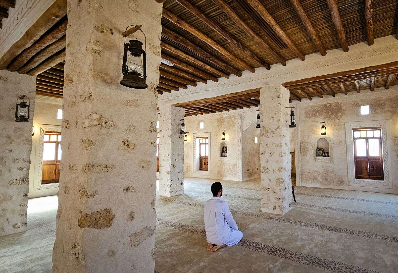 look: new sharjah mosque with lanterns, carvings takes worshippers back in time