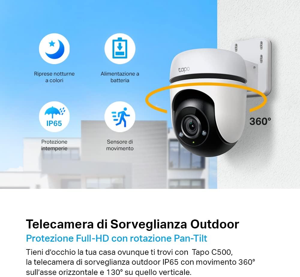 amazon, videocamera di sorveglianza tp-link tapo c500: sicurezza domestica ad un prezzo wow (39€)