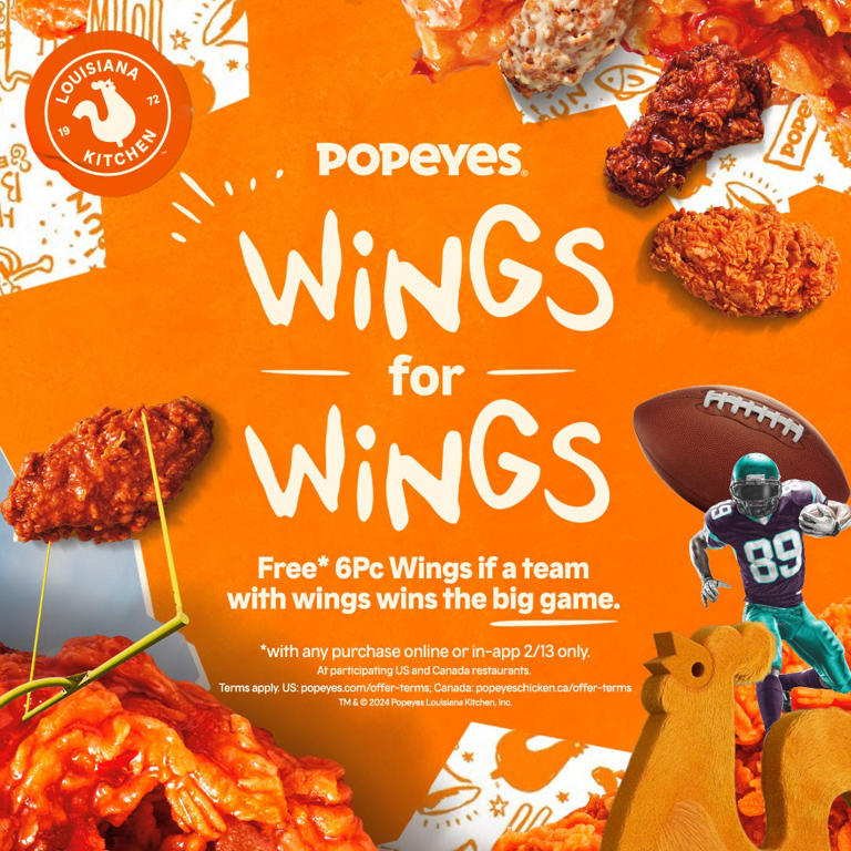 Free Popeyes: Chicken chain to give away wings if Ravens, Eagles or Bills win Super Bowl