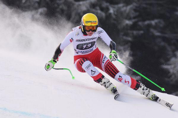 Cornelia Huetter gives Austrian women first win of World Cup season