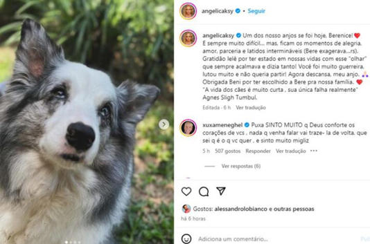 Post de Angélica – Foto: Instagram