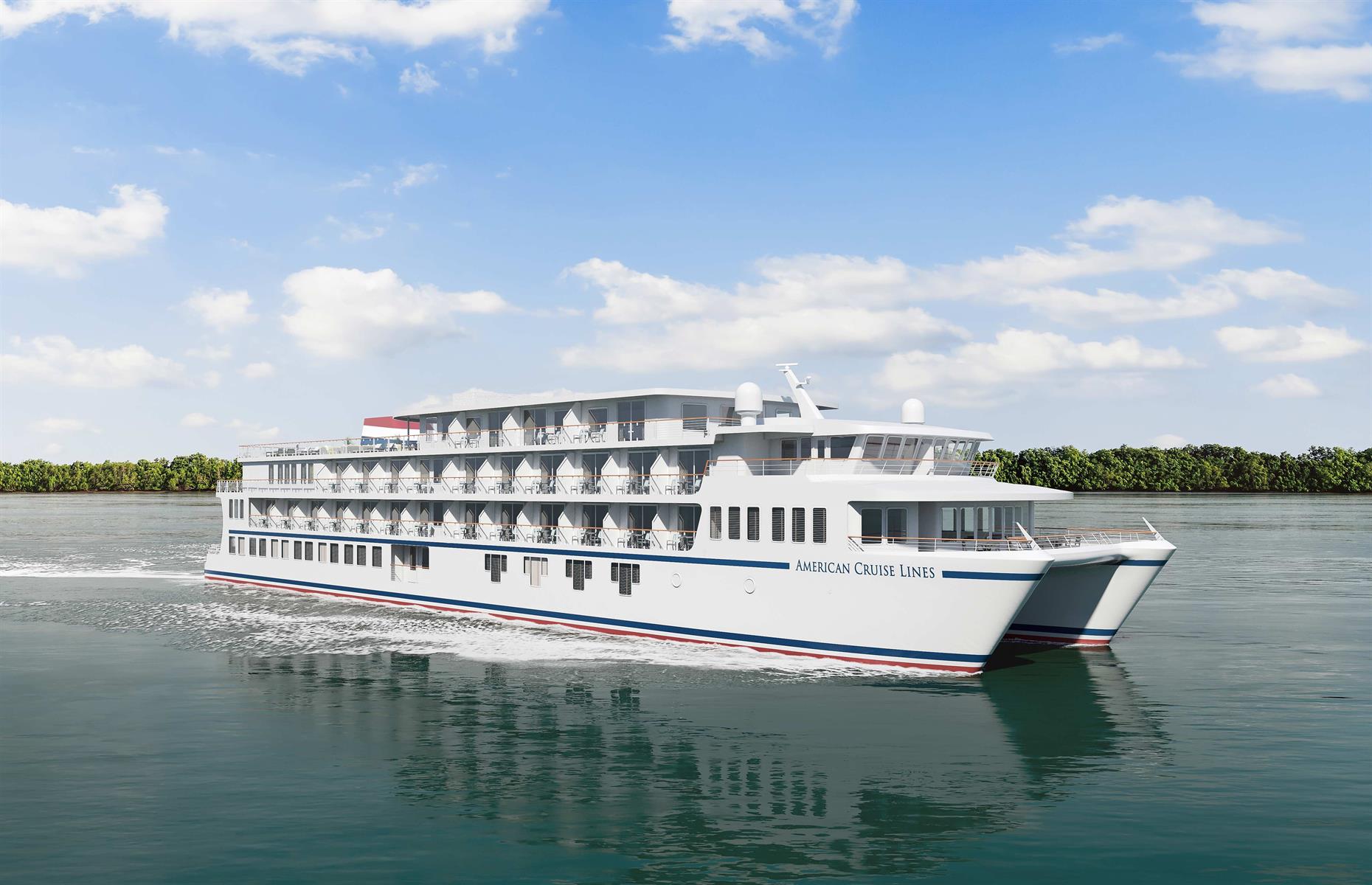 <p>There will be just 100 guests on American Liberty, a compact vessel which American Cruise Lines says will offer expedition-style river sailing, thanks to its ability to slip into smaller ports. Every cabin will have a balcony, and it will have one particularly cool amenity – an activity platform at the stern of the boat designed for passengers who fancy a watersports session, or (if the weather allows) a dip in whichever river it's floating down.</p>