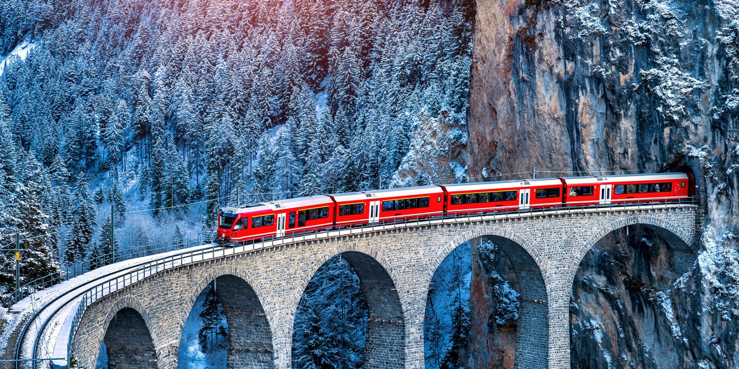 <p>Switzerland is renowned for its scenic train routes—but don’t sleep on Bosnia and Herzegovina, Bulgaria, and Scotland too.</p><p>Photo by Guitar photographer/Shutterstock</p><p>Train travel in Europe is getting better and better. Expanded timetables, updated trains, extended routes, and new connections mean that there’s really no reason to get a polluting short-haul flight across the continent in 2024. </p><p>If you like your travel by night, a<a class="Link" href="https://www.france24.com/en/europe/20231211-night-train-linking-berlin-and-paris-gets-rolling-again-after-9-year-hiatus" rel="noopener"> sleeper</a> links Paris and Berlin again, while a brand-spanking-<a class="Link" href="https://www.nightjet.com/en/komfortkategorien/nightjet-neue-generation" rel="noopener">new service</a> between Austria and Germany offers swanky new sleeping facilities and even capsule hotel–like pods for solo travelers. Poland has lucked out: 2024 brings double the connections between Kraków and Berlin, and Wrocław is now hooked up with Vienna. A new route from <a class="Link" href="https://www.belgiantrain.be/en/tickets-and-railcards/crossborder/euregio-ticket" rel="noopener">Liège to Maastricht via Aachen</a>, meanwhile, unfurls Northern Europe to curious travelers who want to see something outside the capitals.</p><p>Hanging around in airports also means you miss out on some of the most beautiful countryside Europe has to offer. These 10 train trips carve through some of the most scenic landscapes in Europe. You won’t want to get off.</p><p>Its 25 miles of track through Alpine scenery made the Semmering Railway an architectural wonder in the mid-1800s.</p><p>Photo by Photofex_AUT/Shutterstock</p>