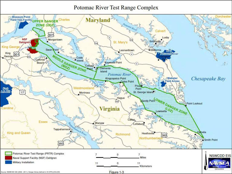 Navy to address impact of firing weapons into the Potomac for a century