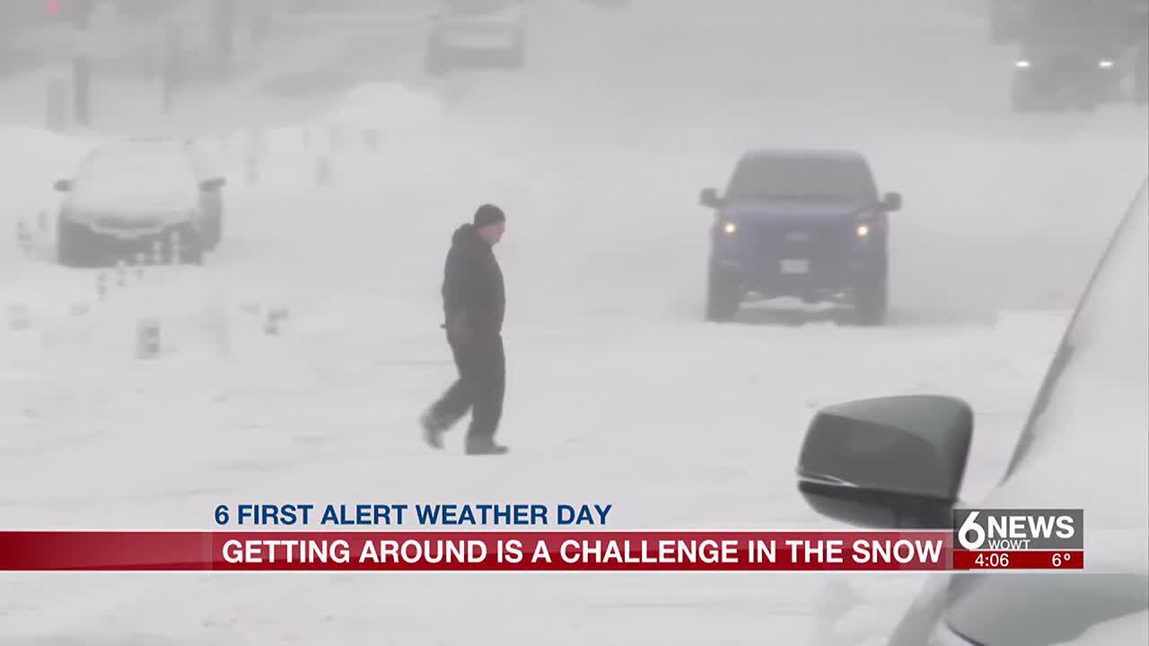 Omaha Residents Brave Frigid Temperatures, Blizzard Conditions