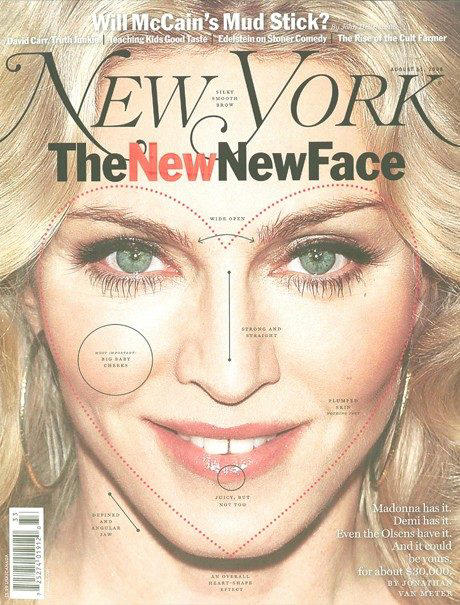 Madonna graced the cover of New York magazine in 2008 with her smooth complexion - New York Magazine