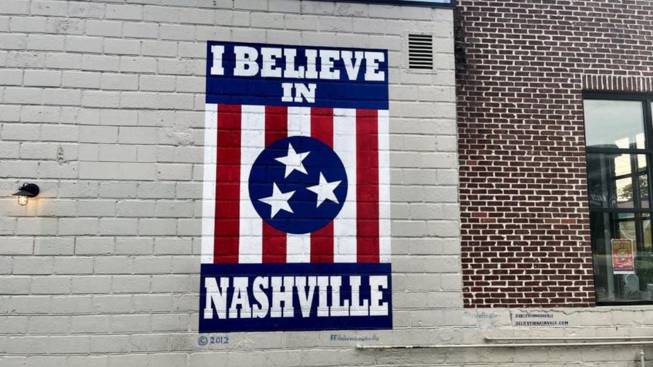 <p>The “I Believe in Nashville” mural might be one of the city’s most recognizable—and it got started in 12 South, where the original striped artwork was first painted. A second, larger mural has been added at Marathon Music Works. Snag directions and details on <a href="https://ibelieveinnashville.com/" rel="noopener">the mural’s official website</a>. </p>