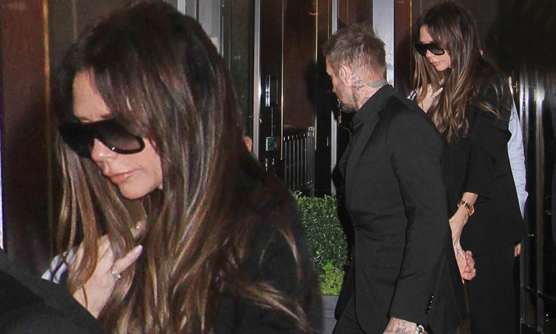 Victoria Beckham Cuts A Chic Figure During A Dinner Date With David