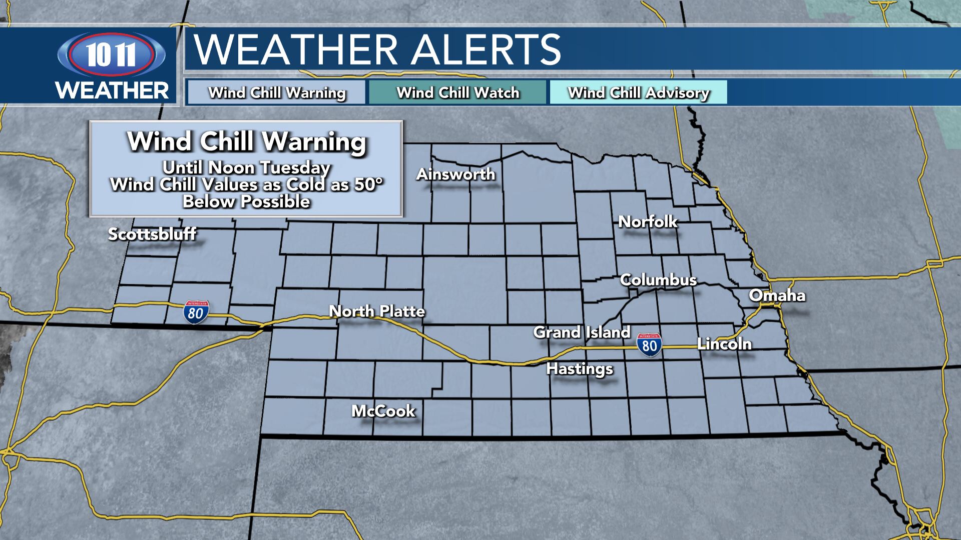 Weather Alert Day: Dangerously Cold Conditions Expected Sunday